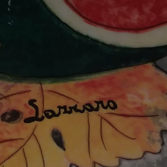 Lazzaro Italian Porcelain Hand-painted Fruit Plate - Picture 2 of 7